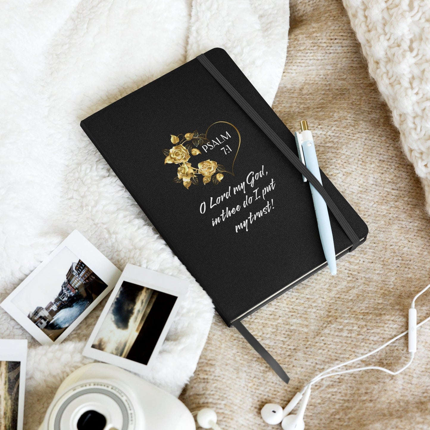 Psalm 7:1 Hardcover bound notebook
