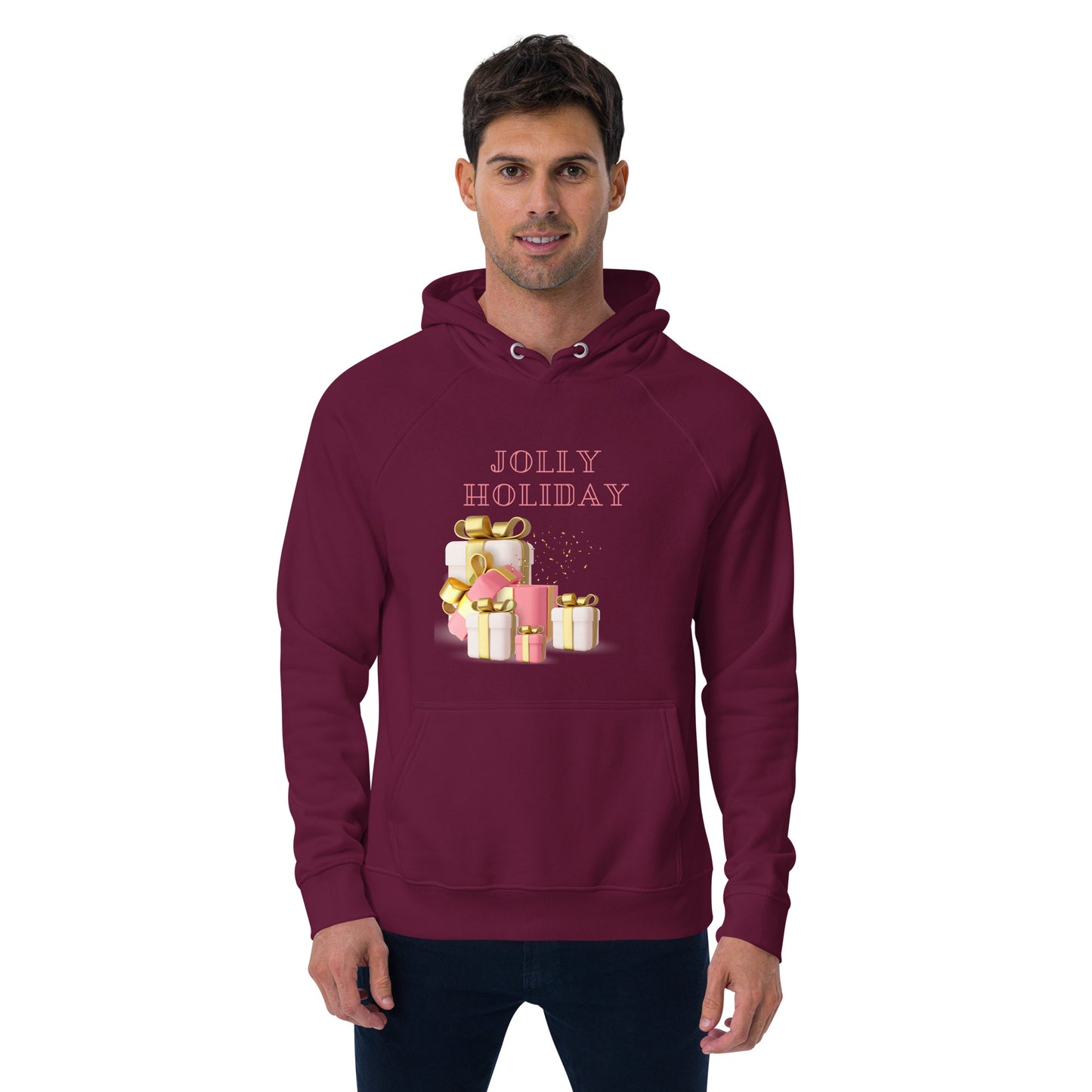 Jolly Holiday Unisex eco raglan hoodie
