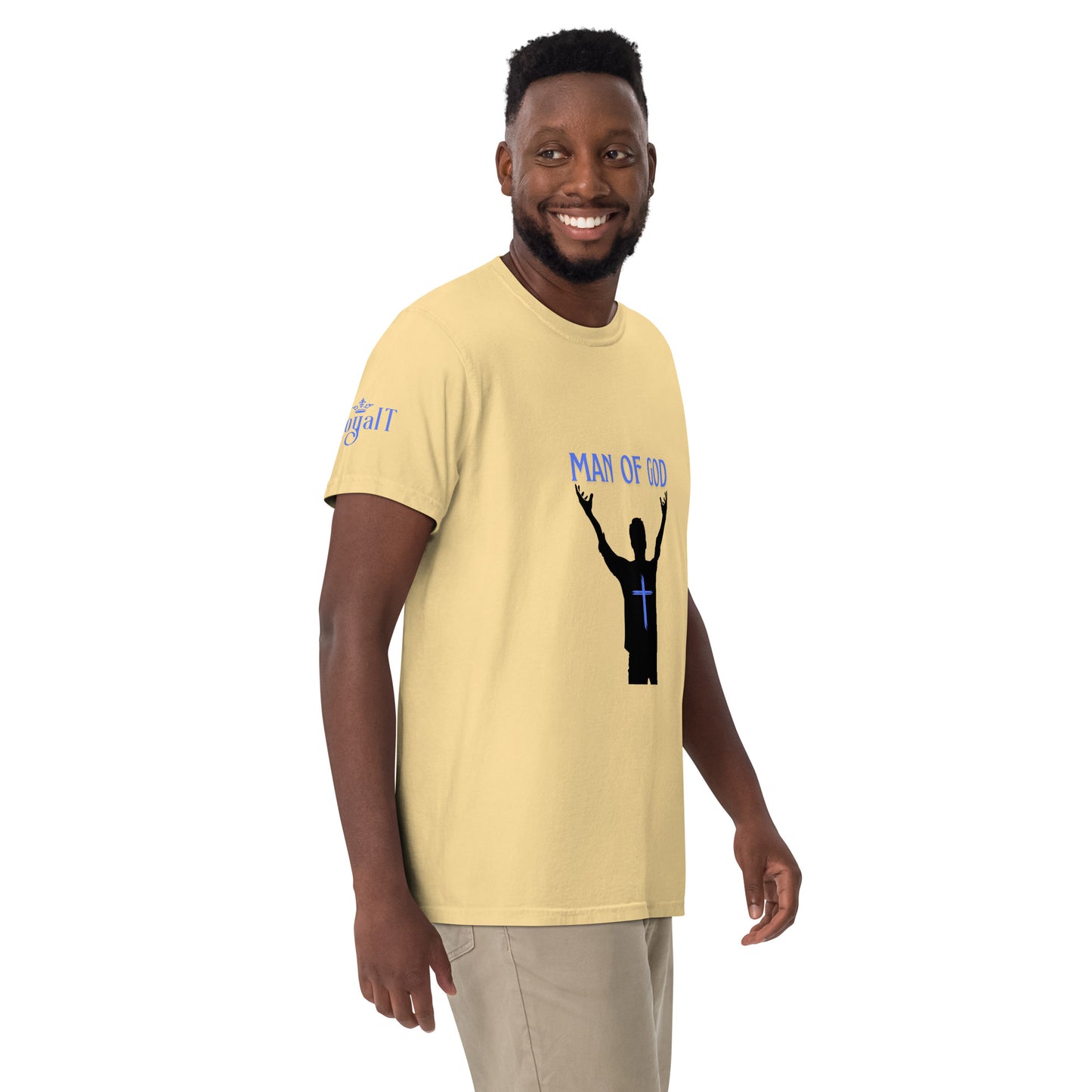 Man of God (Blue) Unisex garment-dyed heavyweight t-shirt