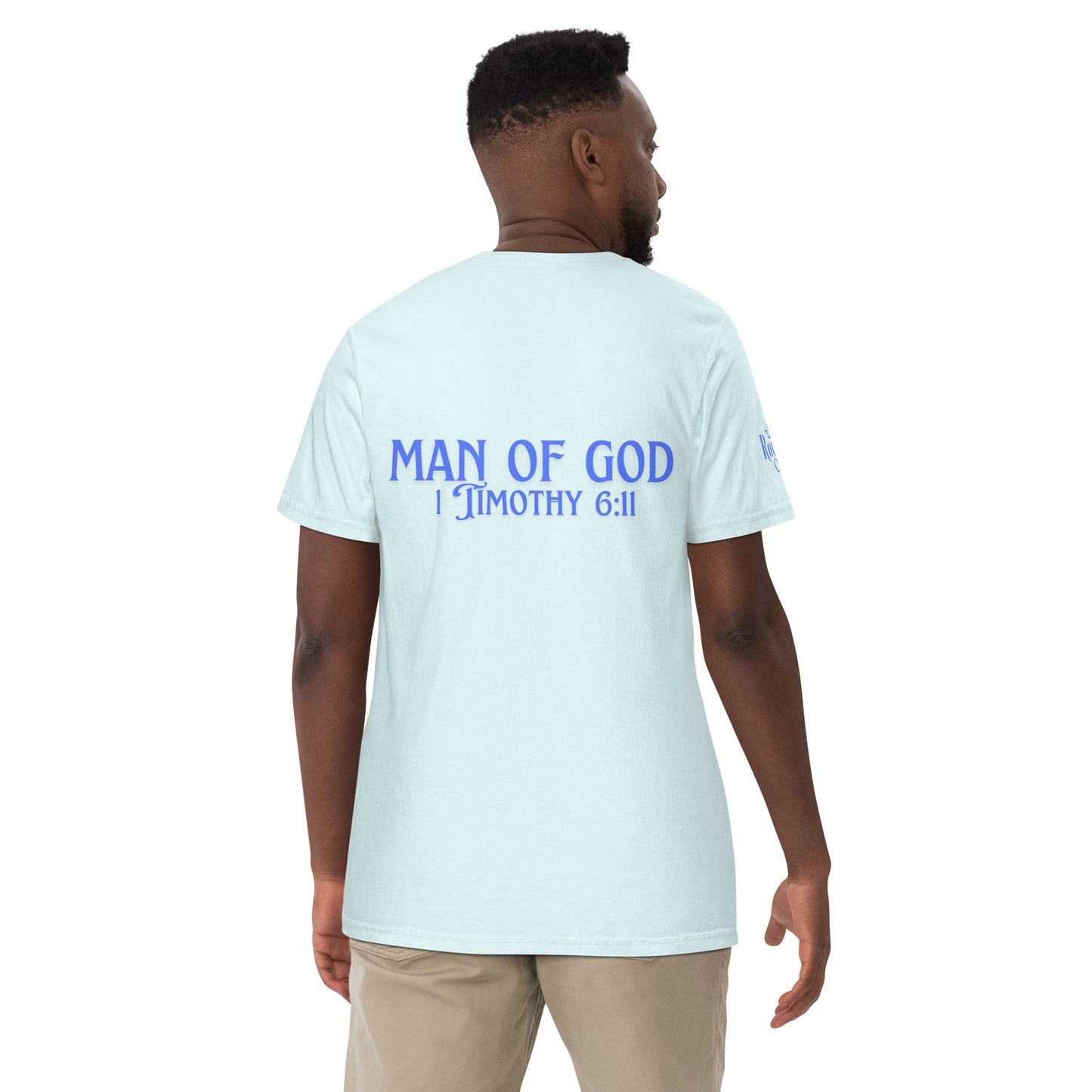 Man of God (Blue) Unisex garment-dyed heavyweight t-shirt