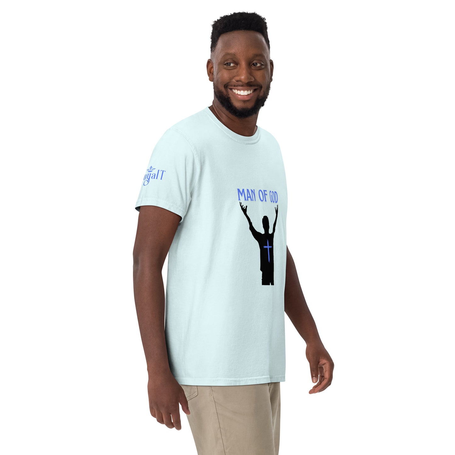Man of God (Blue) Unisex garment-dyed heavyweight t-shirt