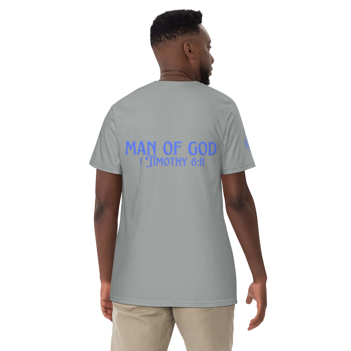 Man of God (Blue) Unisex garment-dyed heavyweight t-shirt