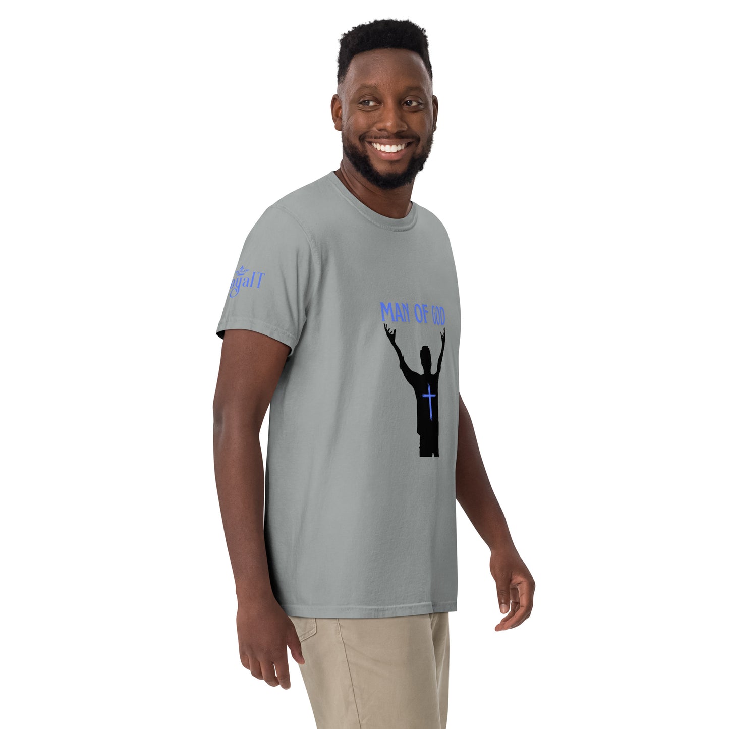 Man of God (Blue) Unisex garment-dyed heavyweight t-shirt