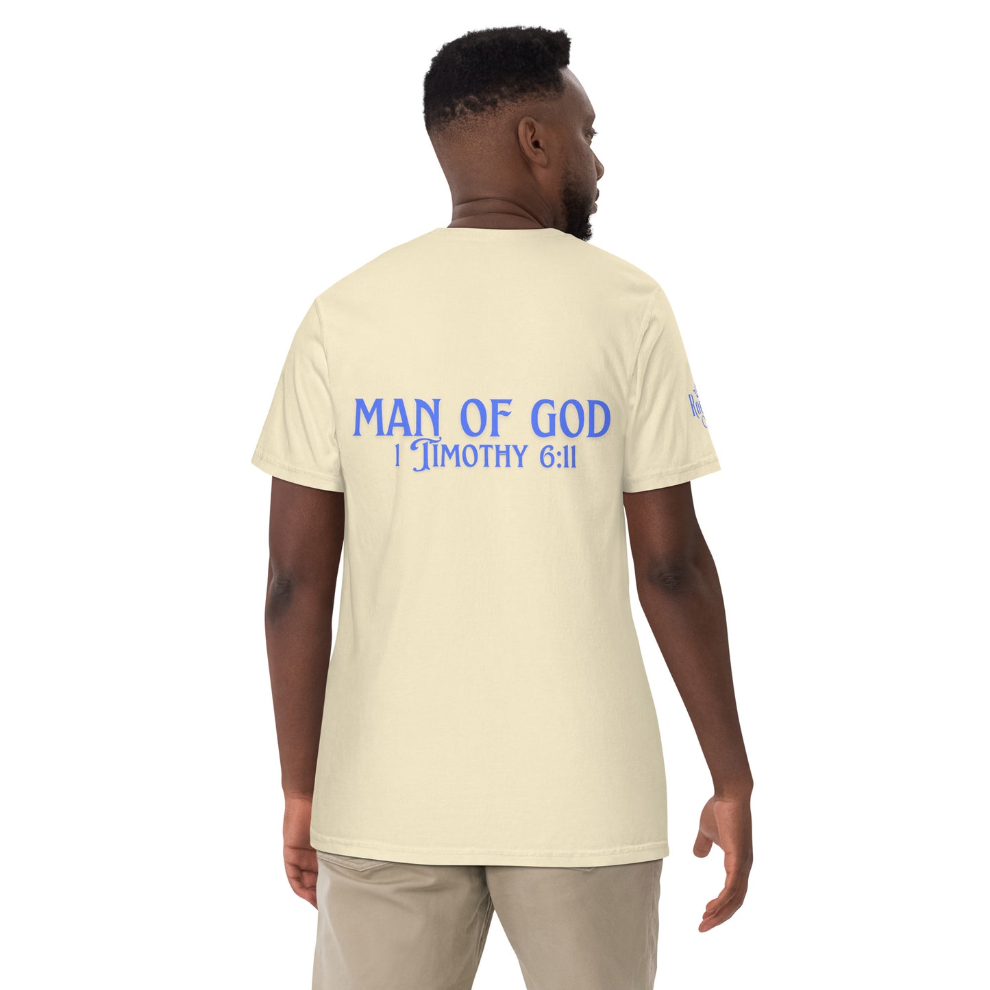 Man of God (Blue) Unisex garment-dyed heavyweight t-shirt