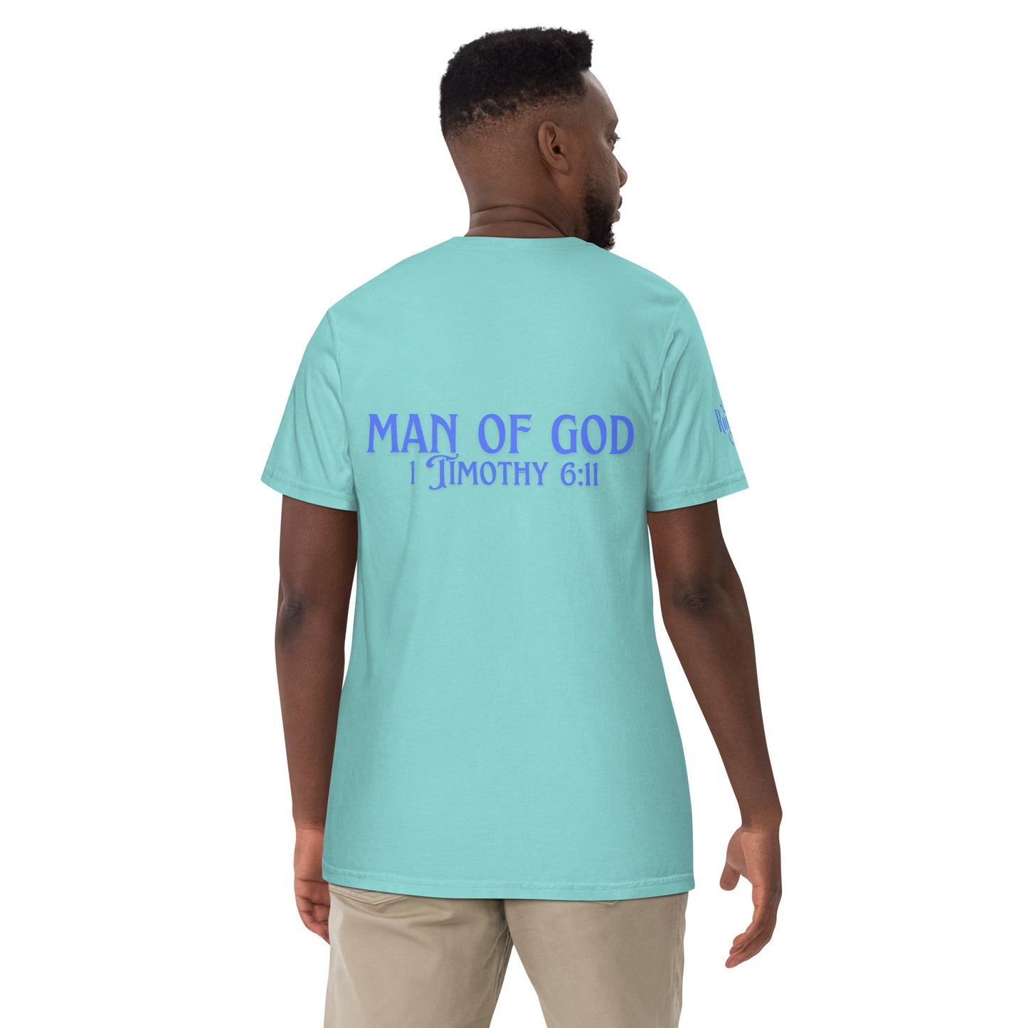 Man of God (Blue) Unisex garment-dyed heavyweight t-shirt