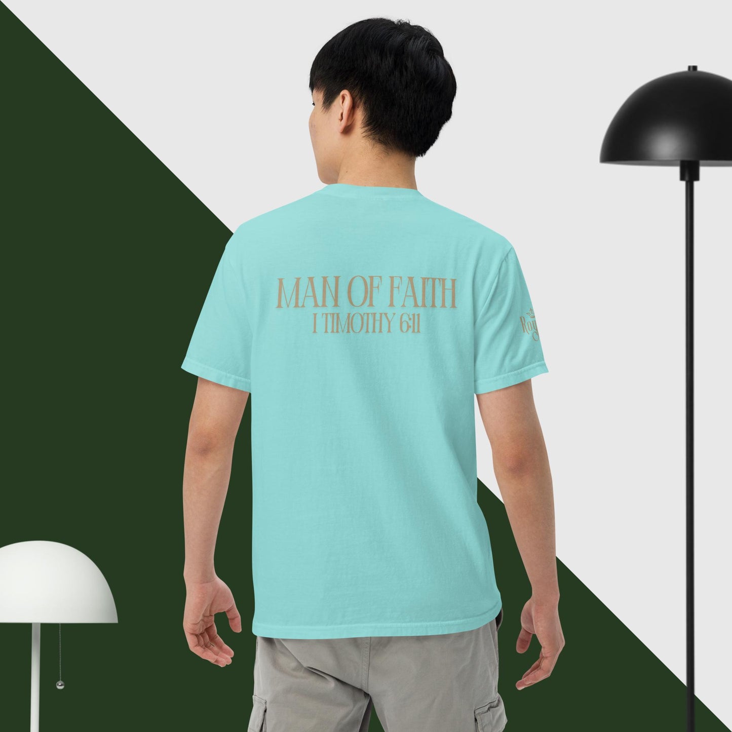 Man of Faith (Gold) Unisex garment-dyed heavyweight t-shirt