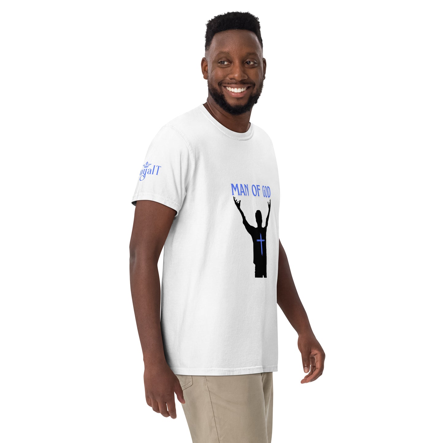 Man of God (Blue) Unisex garment-dyed heavyweight t-shirt