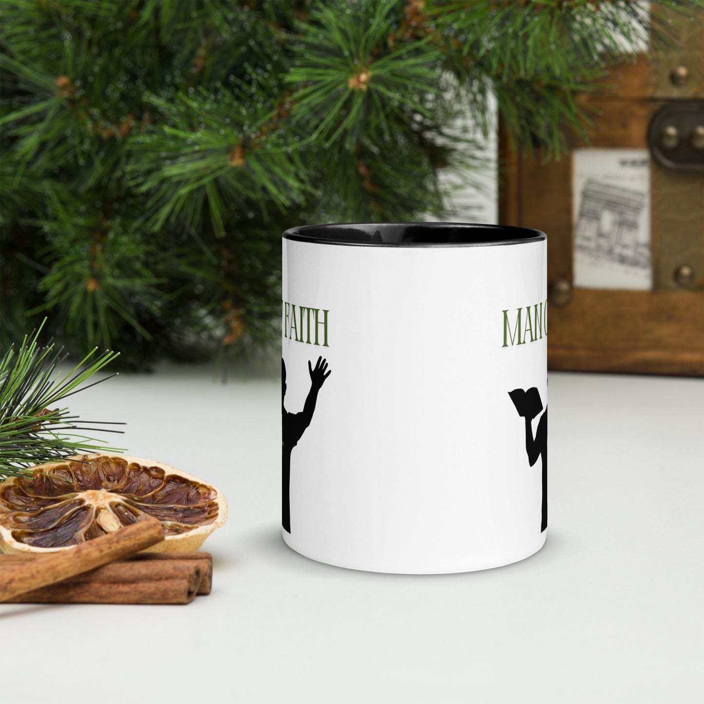 Man of Faith (Green) Mug with Color Inside
