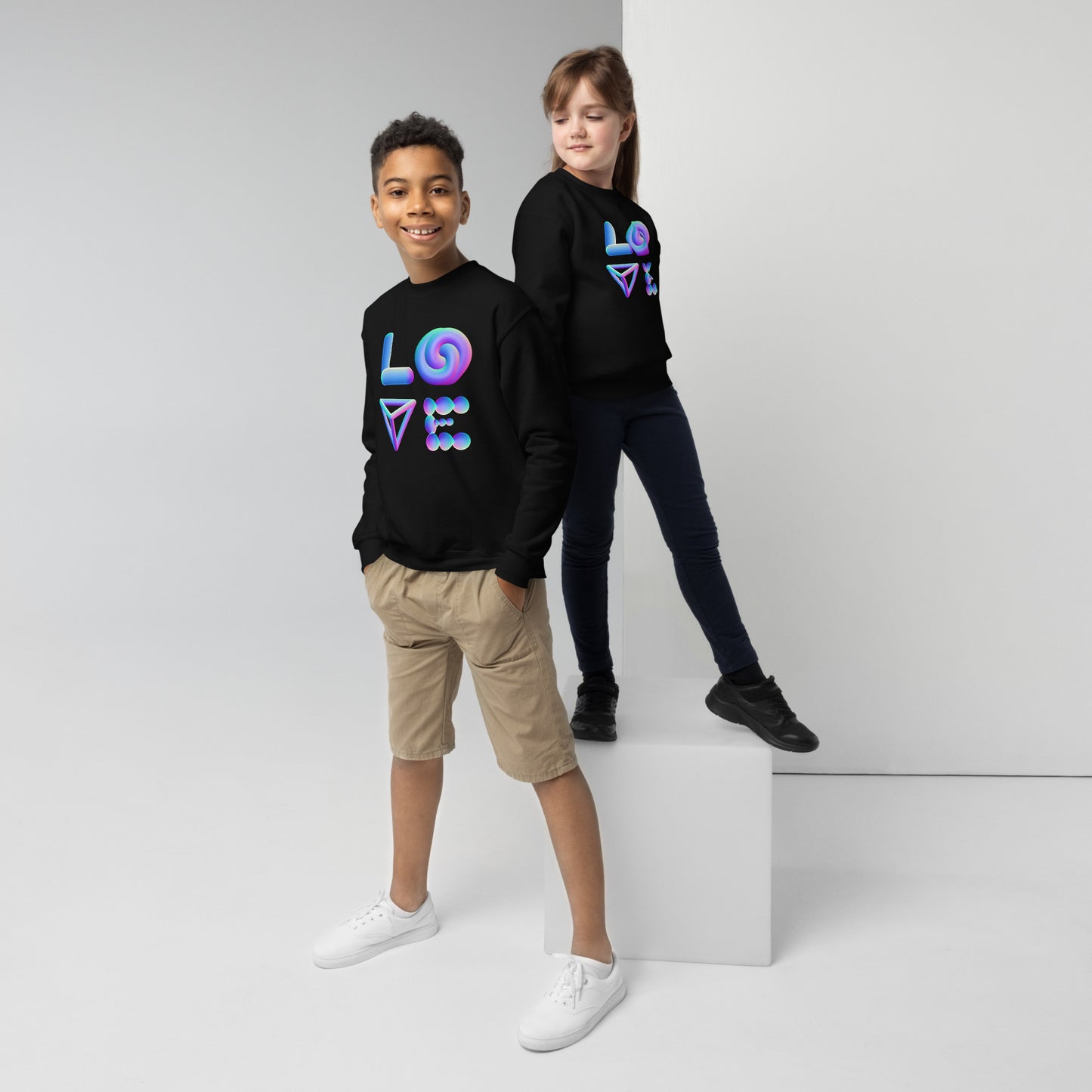Youth love crewneck sweatshirt