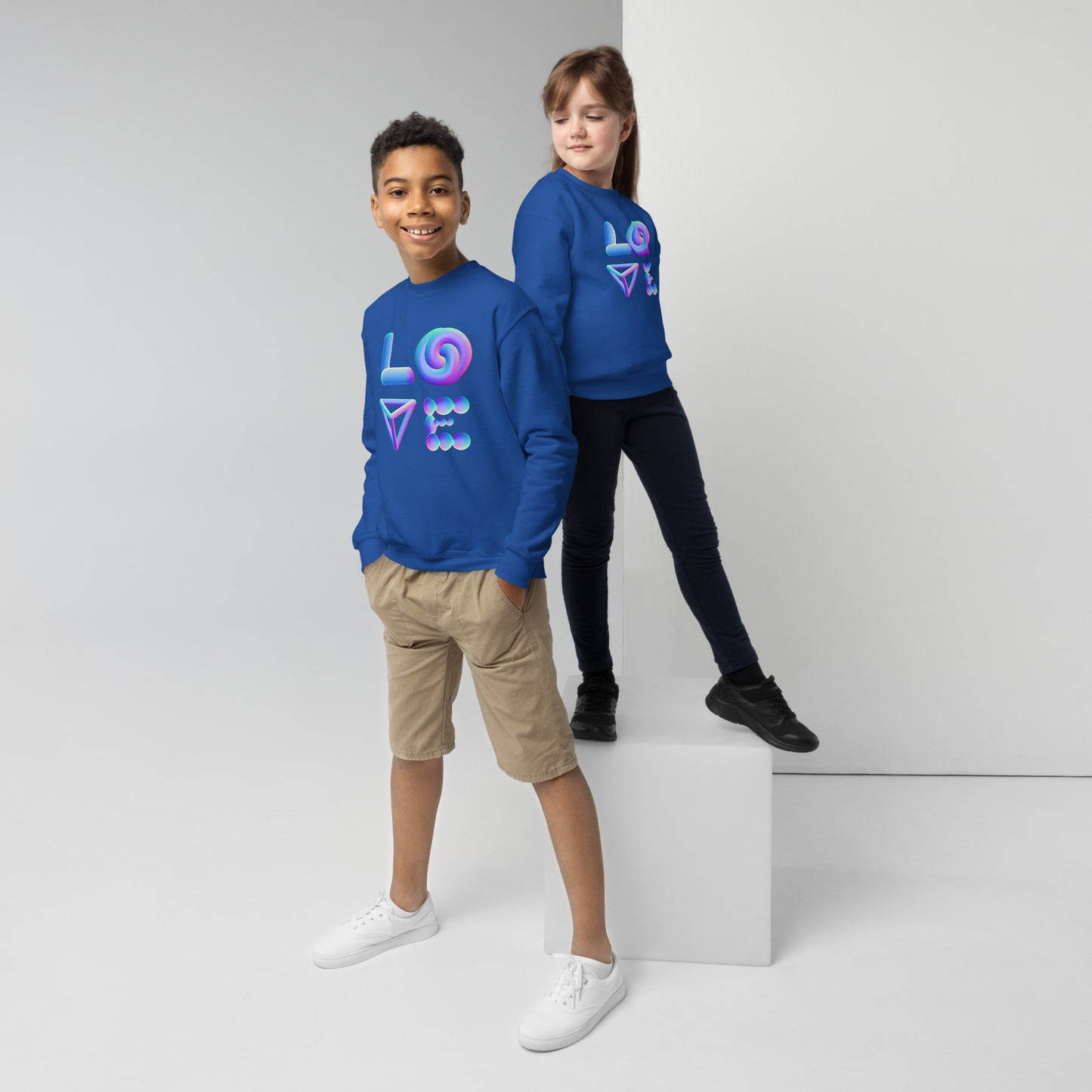 Youth love crewneck sweatshirt