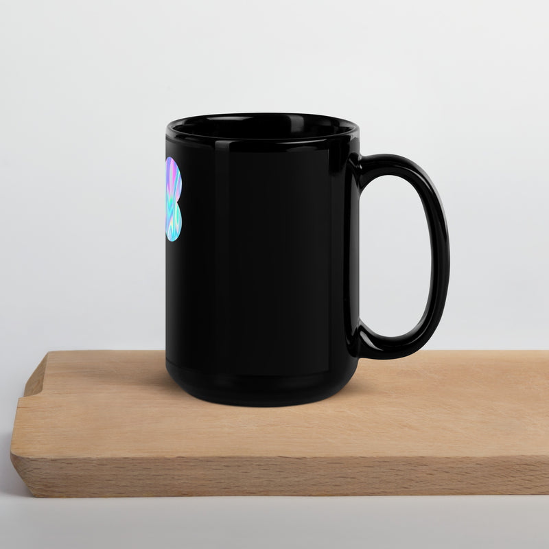 Iridescent Black Glossy Mug