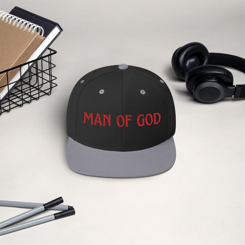 Man of God (Red) Snapback Hat