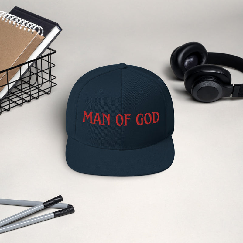 Man of God (Red) Snapback Hat