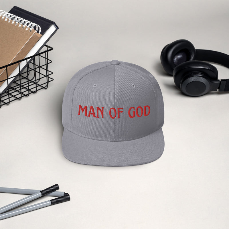 Man of God (Red) Snapback Hat