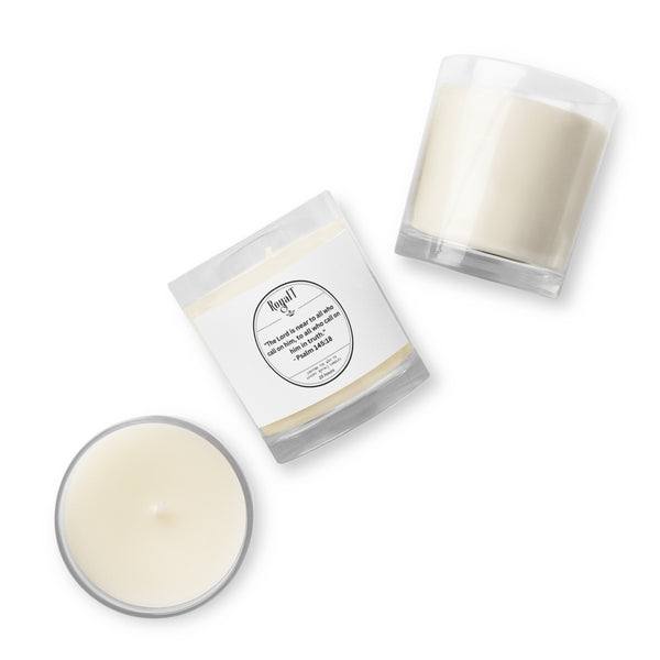 Psalm 145:18 Glass jar soy wax candle