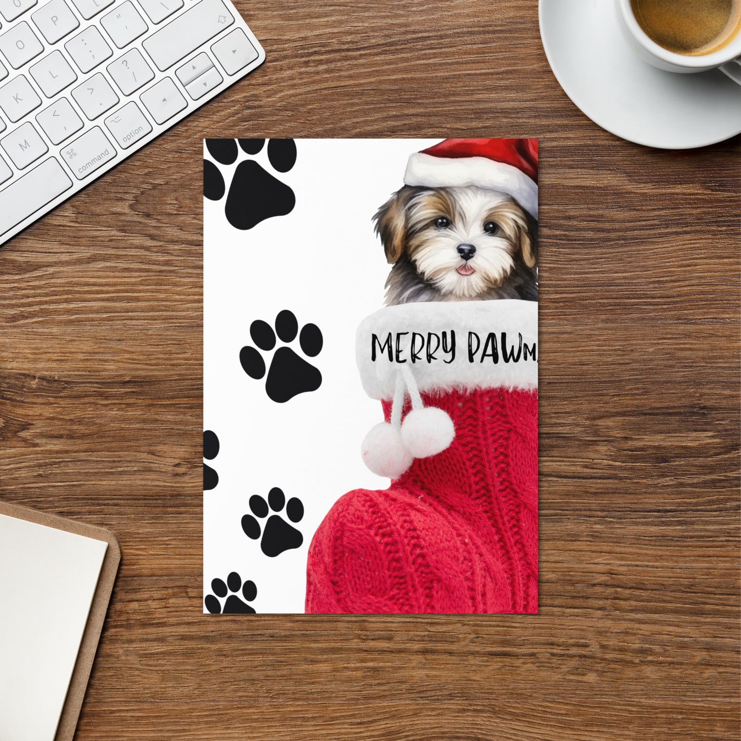 Merry Pawmas Greeting card