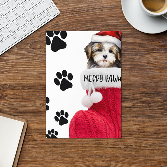 Merry Pawmas Greeting card