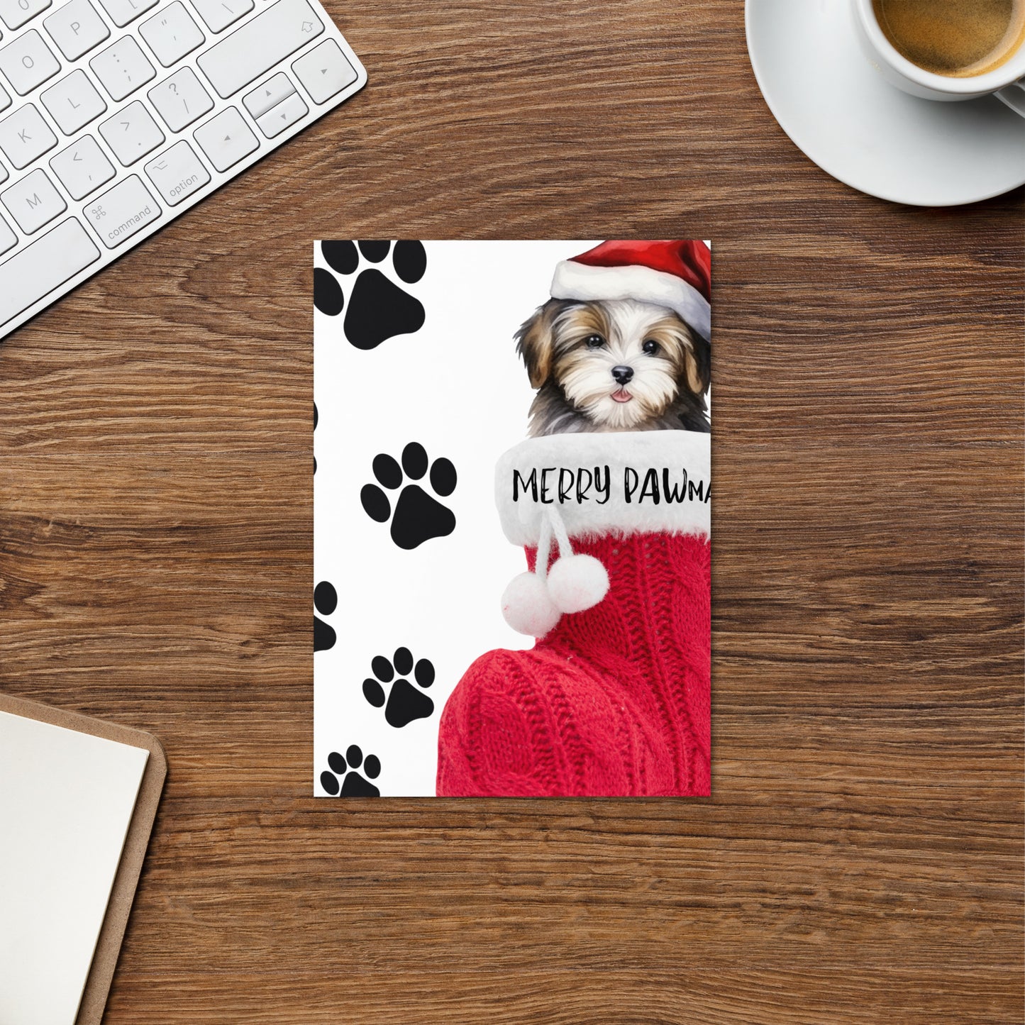 Merry Pawmas Greeting card