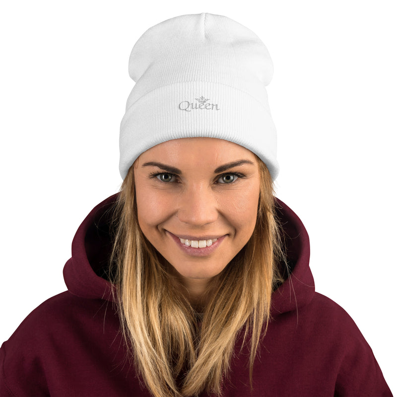 Queen Embroidered Beanie