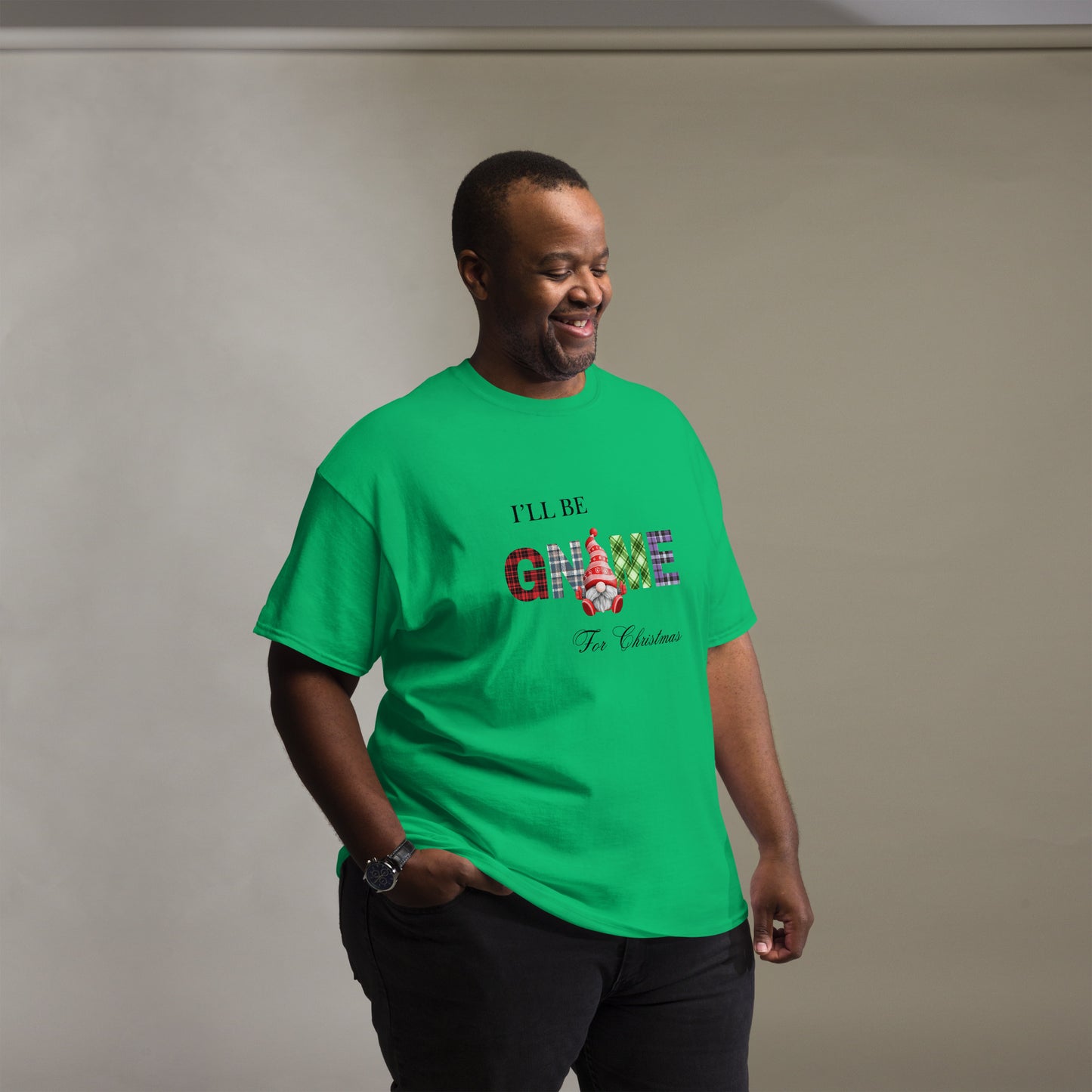 I'll Be Gnome for Christmas Men's classic tee