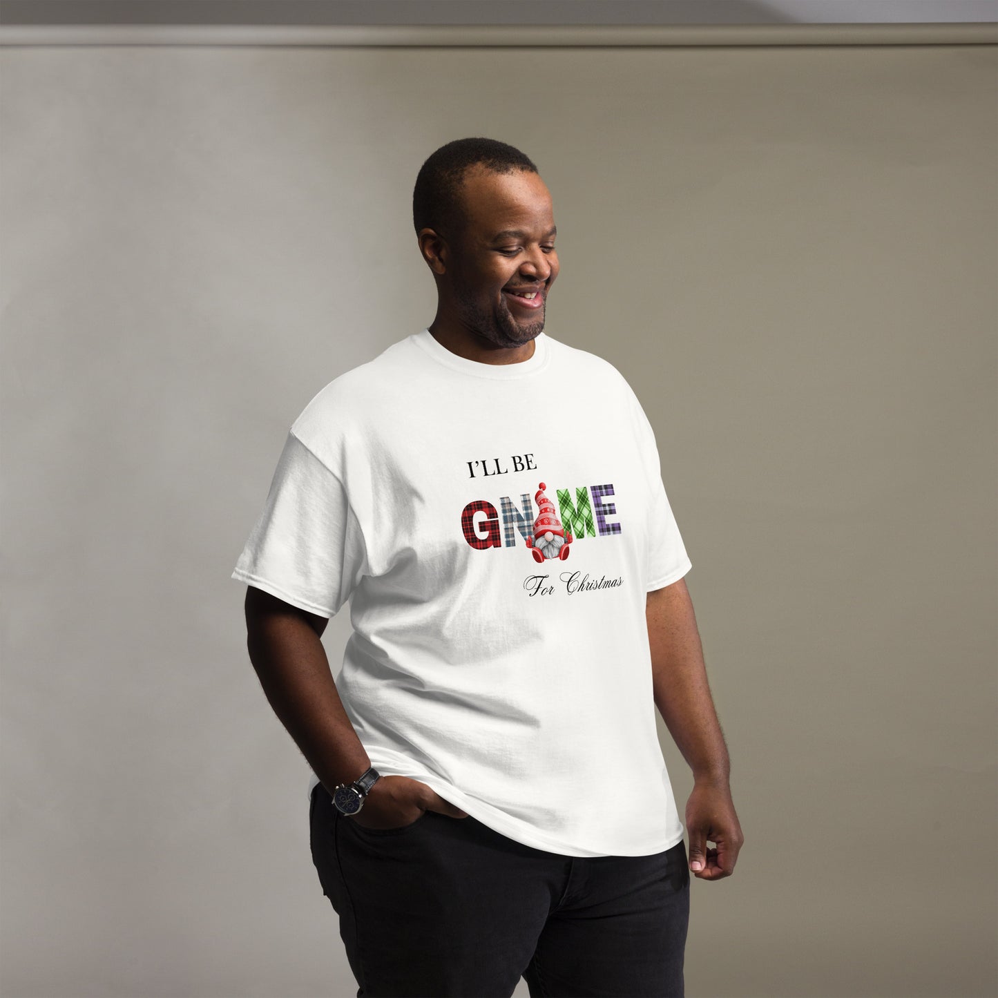 I'll Be Gnome for Christmas Men's classic tee