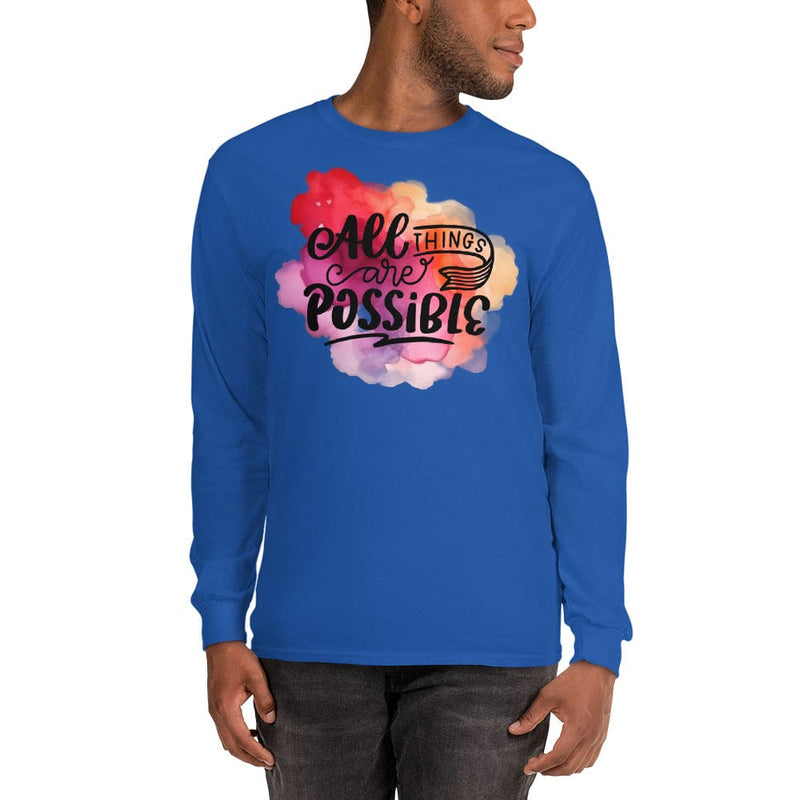 All Things Possible Men’s Long Sleeve Shirt