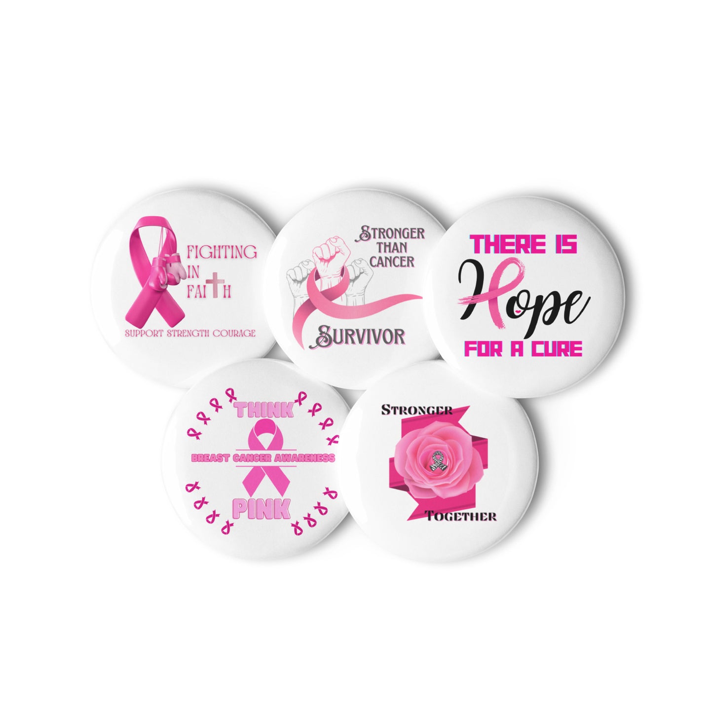 Cancer Set of pin buttons