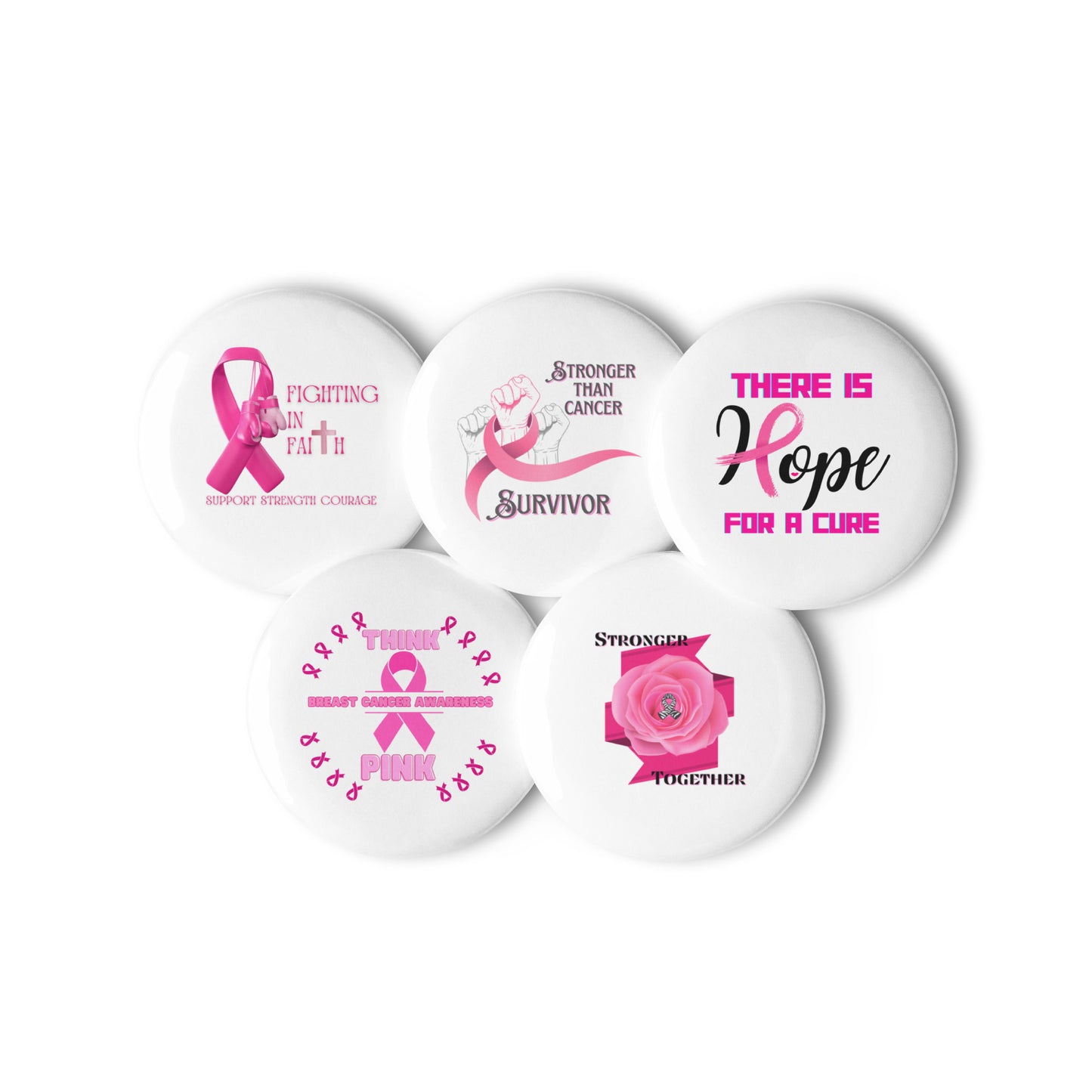 Cancer Set of pin buttons