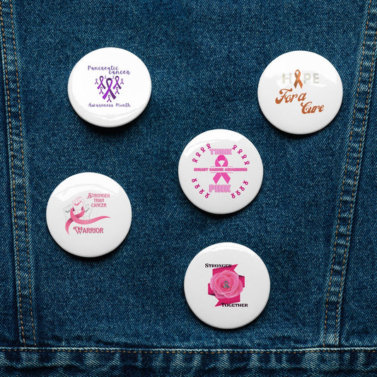 Cancer Awareness Set of pin buttons