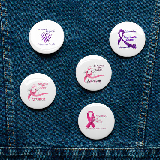 Cancer Set of pin buttons