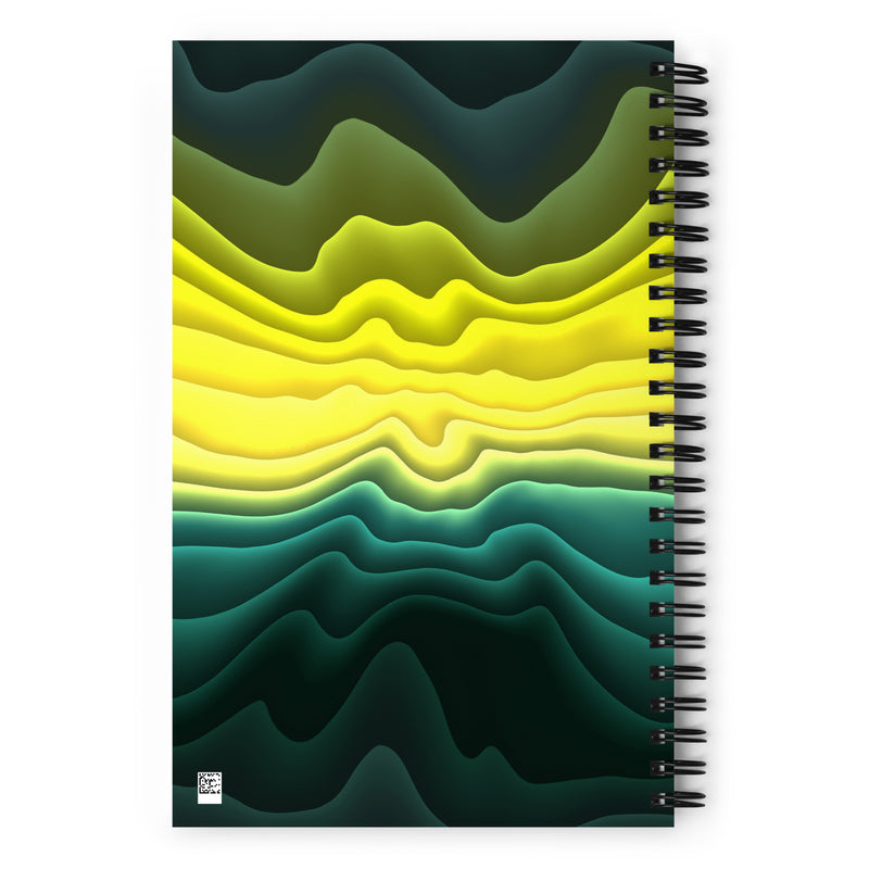 Multi-color wave Spiral notebook