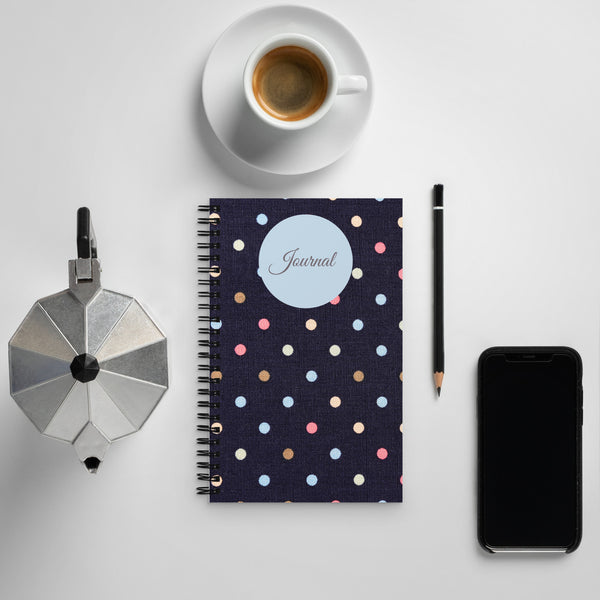 Multi-color polka dot Spiral notebook