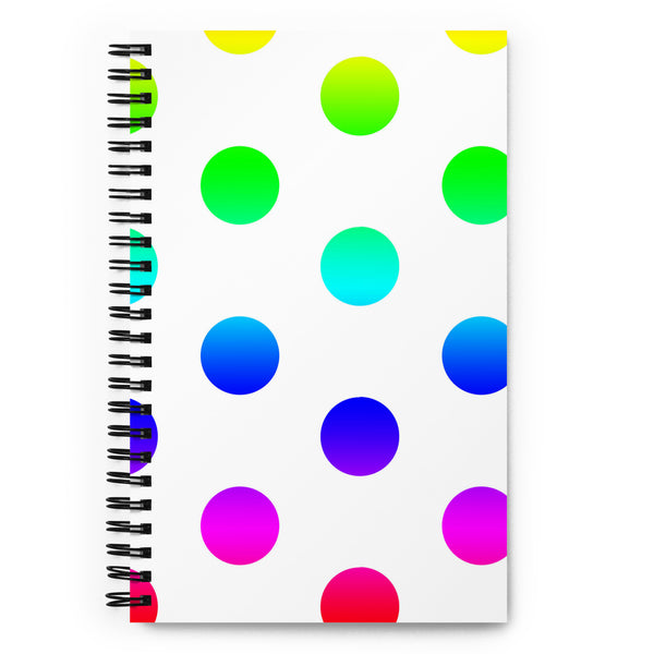 Multi-color polka dot Spiral notebook