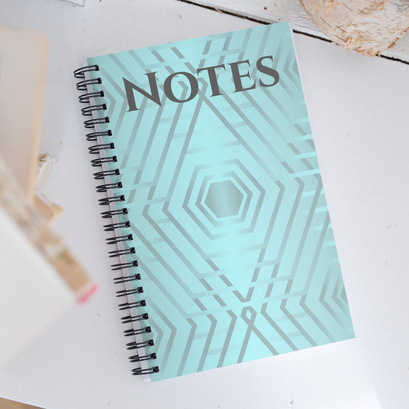 Teal and Grey Spiral notebook