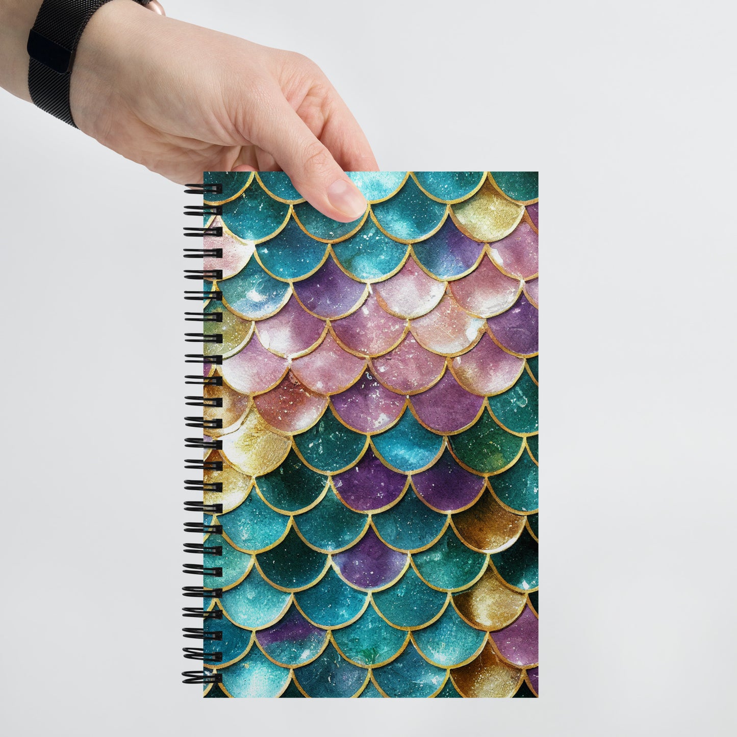 Multi-color mermaid Spiral notebook
