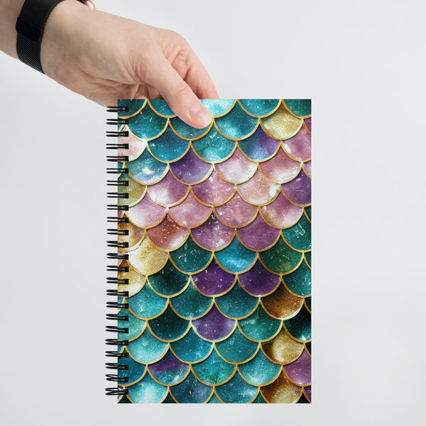 Multi-color mermaid Spiral notebook