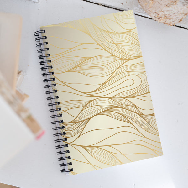 White and Gold Spiral notebook