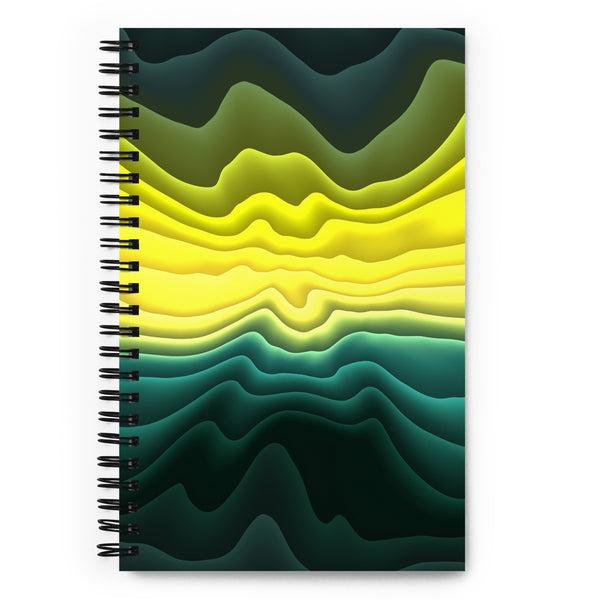 Multi-color wave Spiral notebook