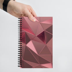 Pink geometric Spiral notebook