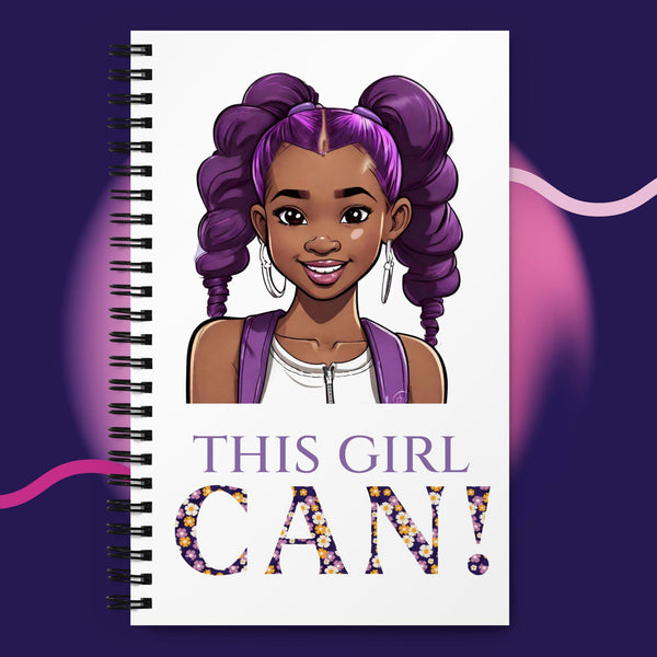 Black Girl Spiral notebook