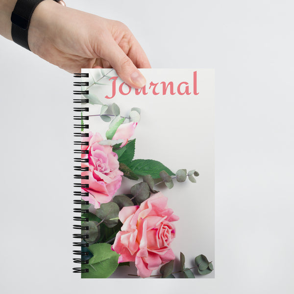 Pink Rose Spiral notebook