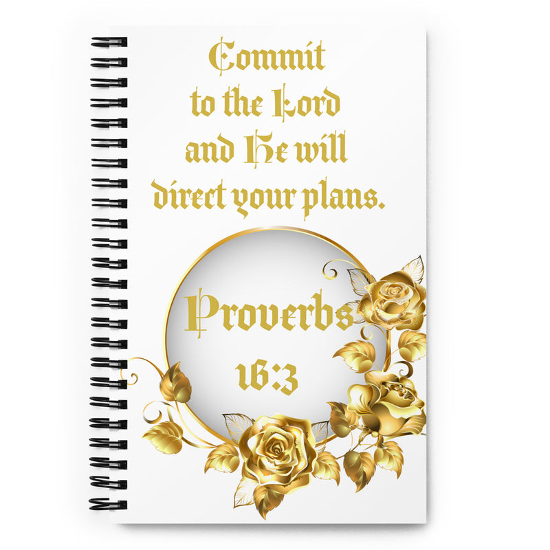 Proverbs 16:3 Spiral notebook