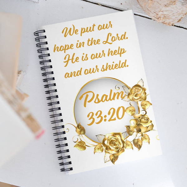 Psalm 33:20 Spiral notebook