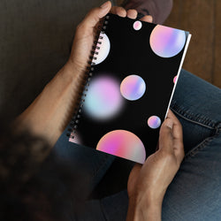 Neon Polka Dot Spiral notebook