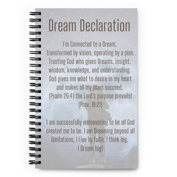 Dream Declaration Spiral notebook