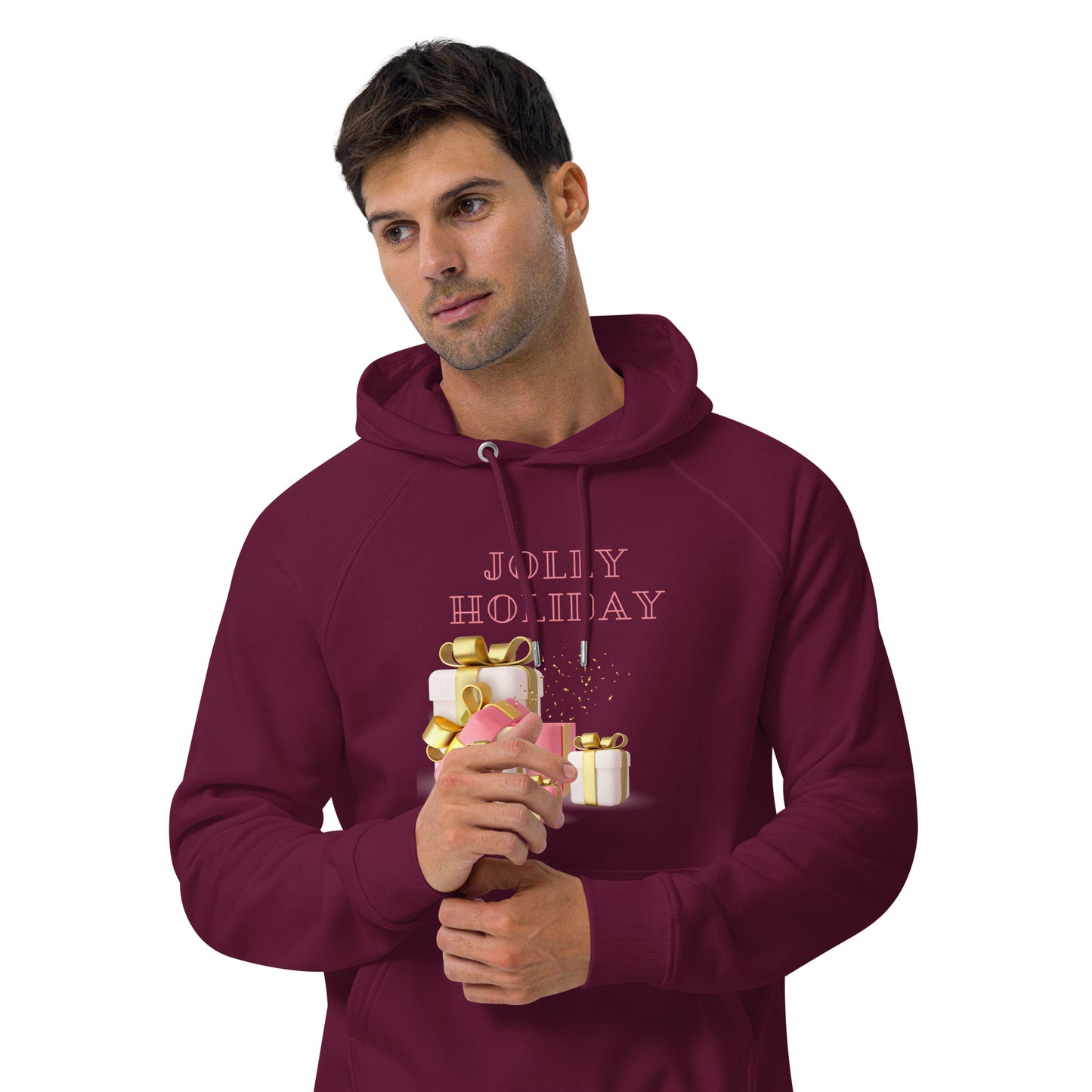 Jolly Holiday Unisex eco raglan hoodie