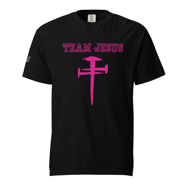 Team Jesus (Hot Pink) Unisex garment-dyed heavyweight t-shirt