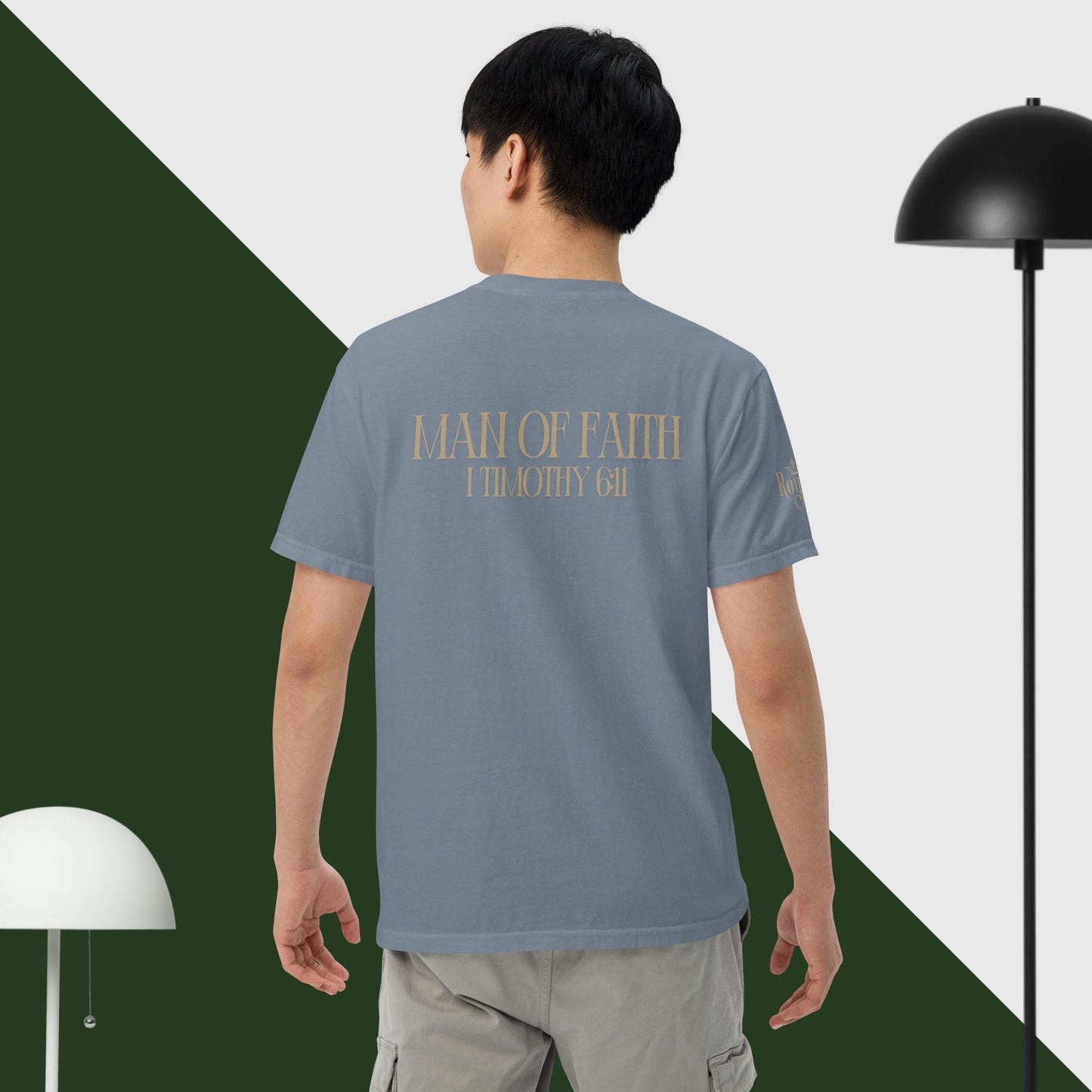 Man of Faith (Gold) Unisex garment-dyed heavyweight t-shirt
