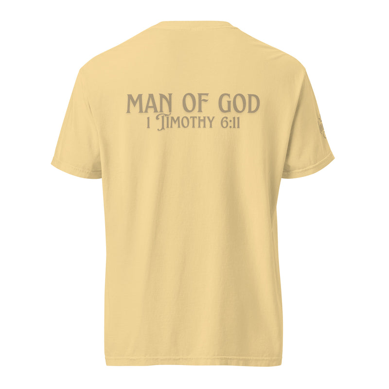 Man of God (Gold) Unisex garment-dyed heavyweight t-shirt