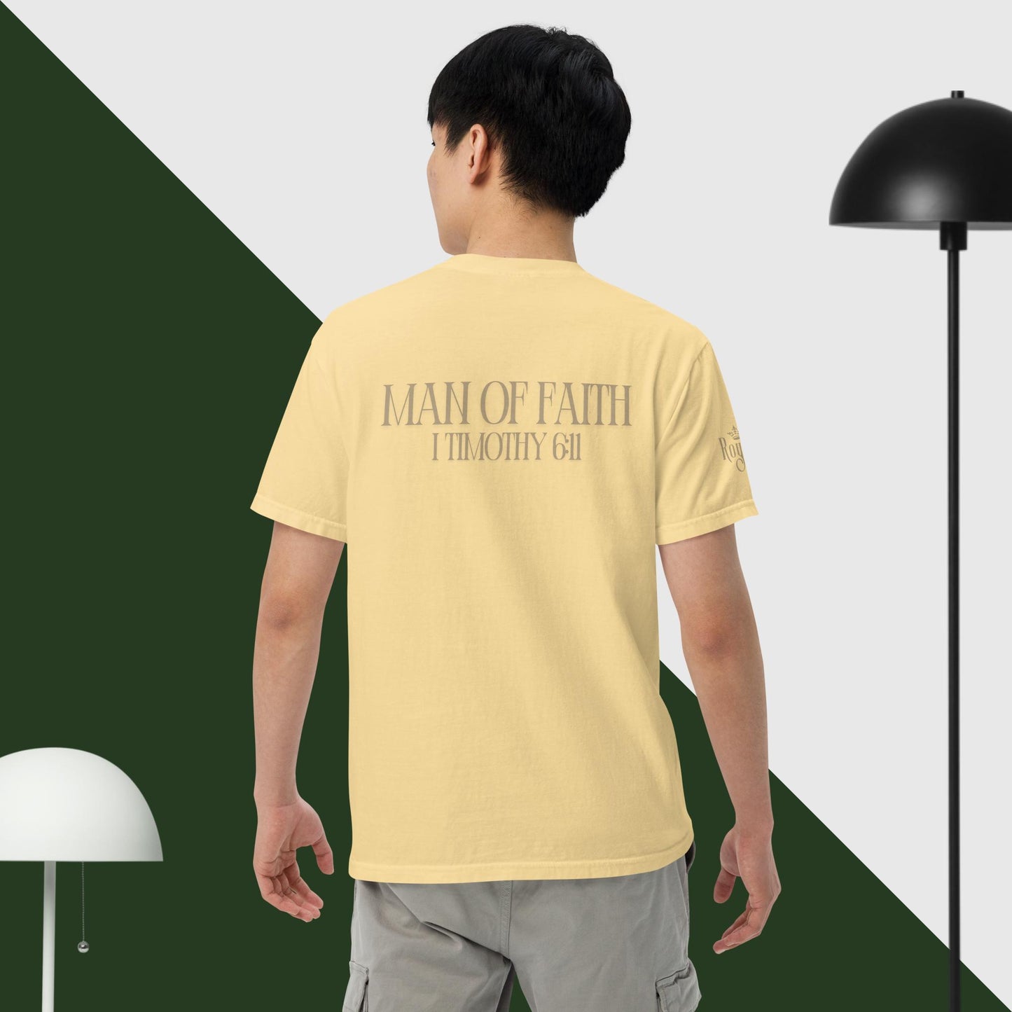 Man of Faith (Gold) Unisex garment-dyed heavyweight t-shirt